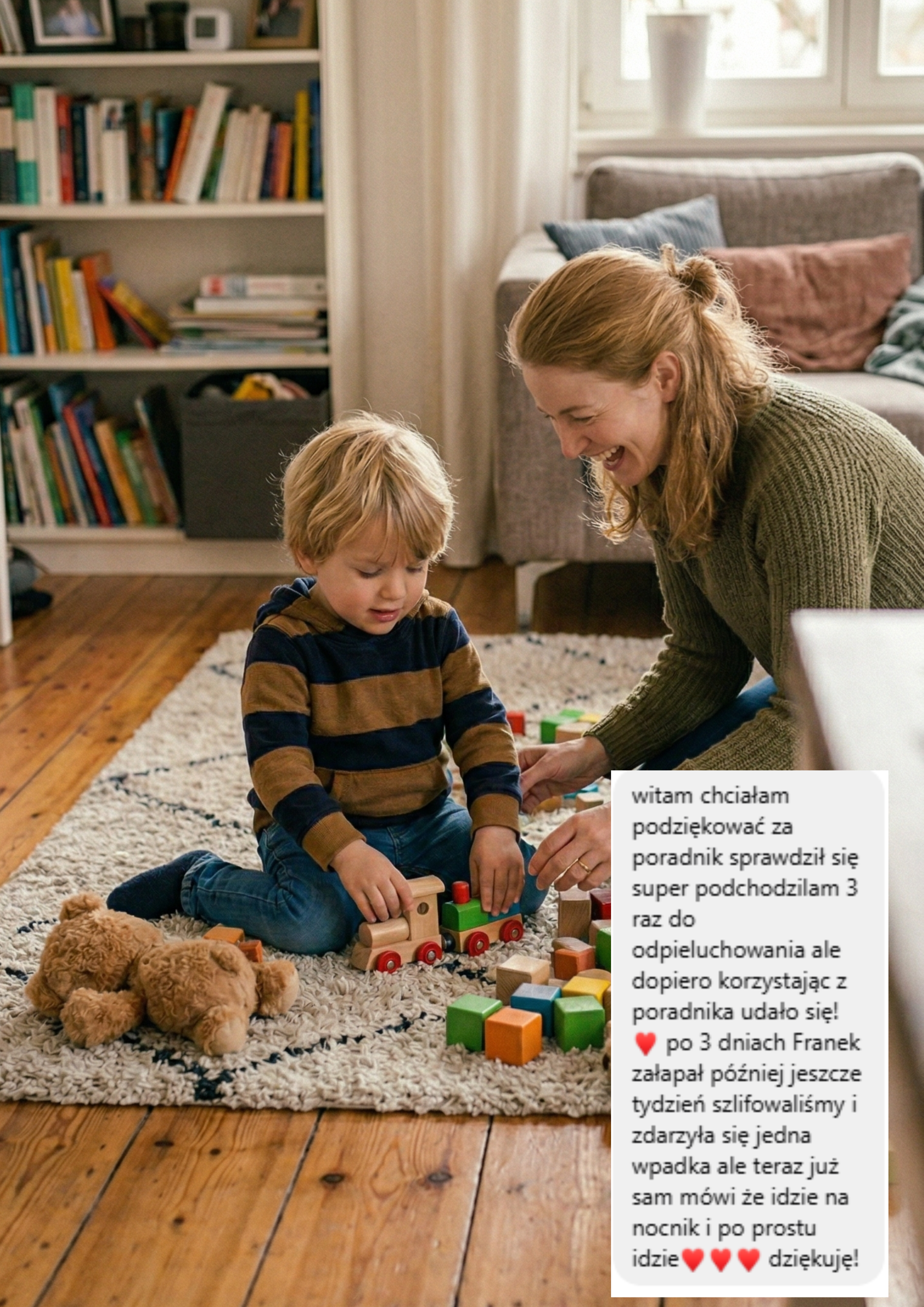 Mama z dzieckiem po odpieluchowaniu